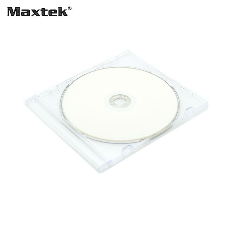 maxtek حافظة أقراص مضغوطة شفافة رفيعة للغاية بسمك 5.2 مم من ماكستيك مع صينية شفافة مدمجة، 100 حزمة. - Image 5